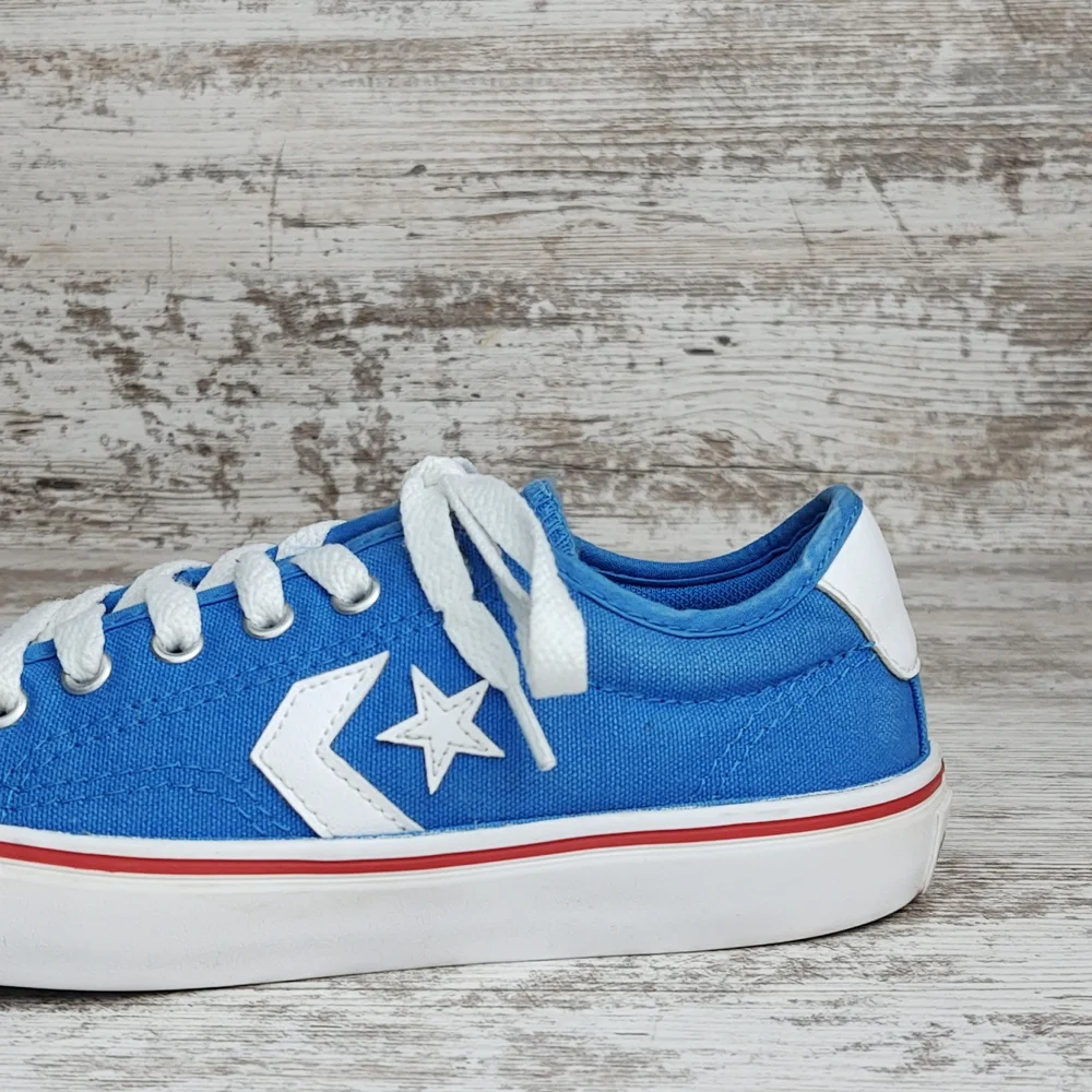 🟦Sz 2 Converse Star Replay Blue Tropic Canvas Sneakers - Picture 4 of 15